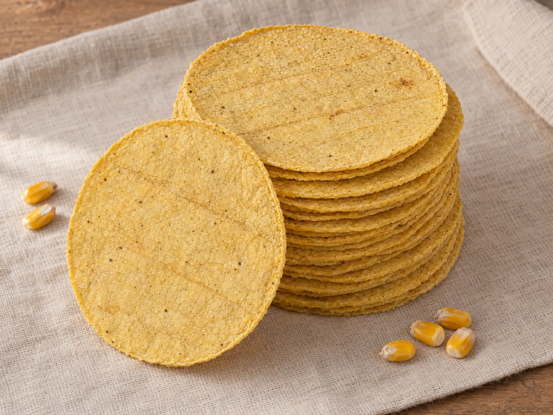 Tortillas de maíz criollo amarillo